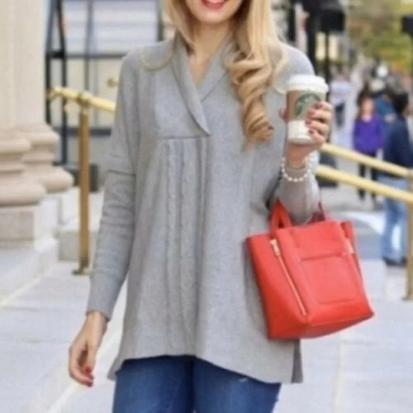 RD STYLE PONCHO OVERSIZED SWEATER IN CREAM COLOR - Picture 1 of 15